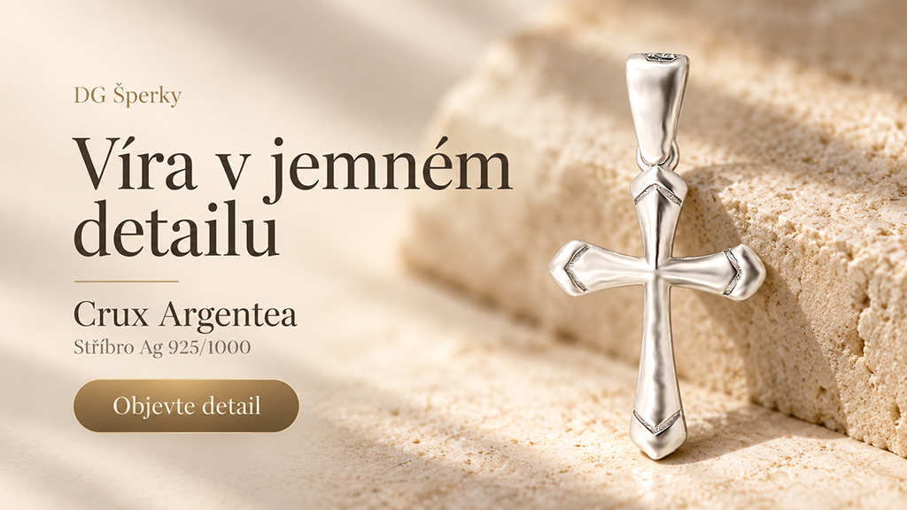 Stříbrný přívěsek křížek Crux Argentea (5)